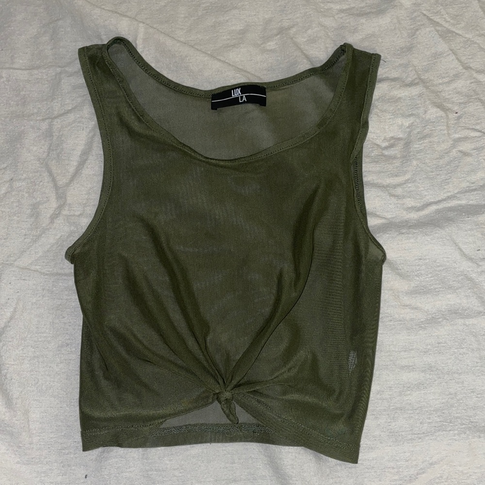 Mesh see-through top